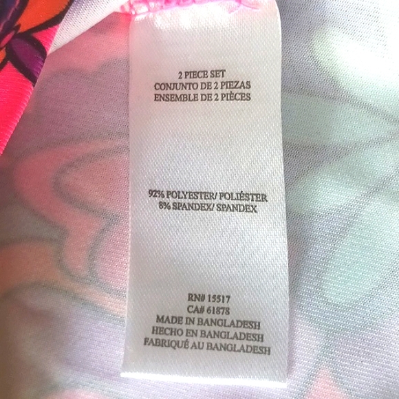 NWT Penelope Mack Cute 2 Piece Multi-Color Long Sleeve Swimset Size 12 - Picture 9 of 12